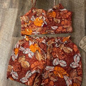 2pc set shorts set, large